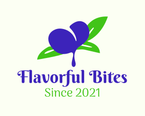 Blueberry Plant Juice logo design