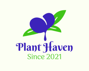 Blueberry Plant Juice logo design