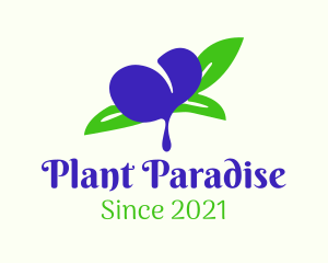 Blueberry Plant Juice logo design