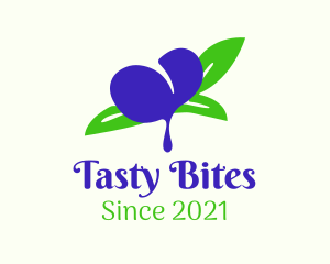 Blueberry Plant Juice logo design