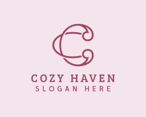 Pink Premium Letter C logo design