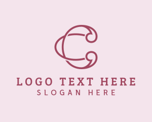 Pink Premium Letter C logo