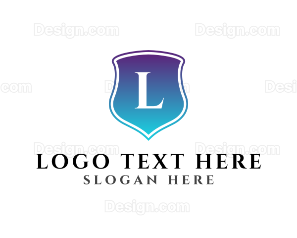 Gradient Blue Shield Security Logo