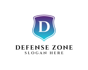 Gradient Blue Shield Security logo design