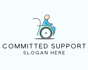 Wheelchair Disability Care logo design