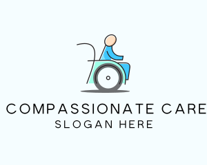 Wheelchair Disability Care logo design