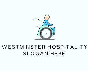 Wheelchair Disability Care logo design