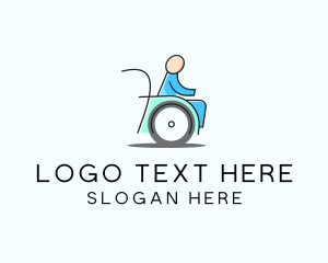 Care - Wheelchair Disability Care logo design