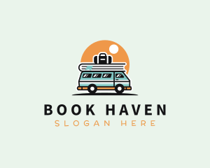 Book Bag Travel Van logo design