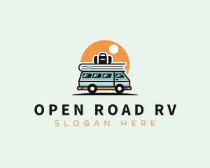 Book Bag Travel Van logo design