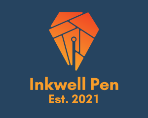 Orange Pen Puzzle  logo design