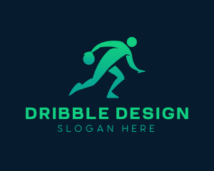 Athlete Basketball Dribble logo design