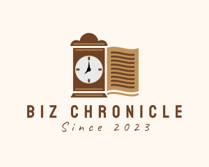 Book Vintage Clock  logo