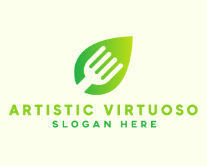 Organic Food Fork  logo design