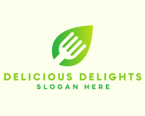 Organic Food Fork  logo design