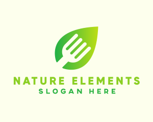 Organic Food Fork  logo design