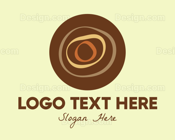 Brown Hardwood Log Logo