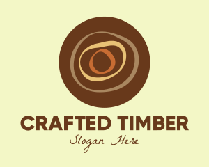 Brown Hardwood Log logo design