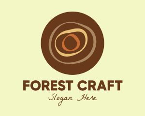 Brown Hardwood Log logo design