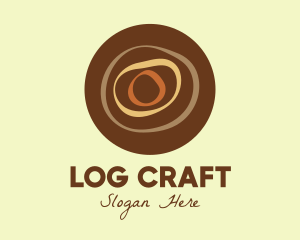 Brown Hardwood Log logo design