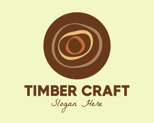 Brown Hardwood Log logo design