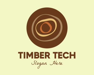 Brown Hardwood Log logo design