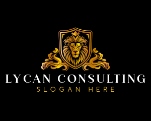 Luxury Monarch Lion logo design