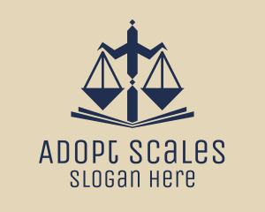 Legal Scales of Justice logo design