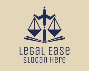 Legal Scales of Justice logo design