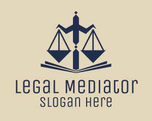 Legal Scales of Justice logo design