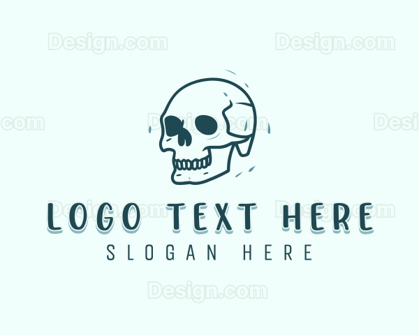 Spooky Skull Skeleton Logo