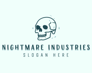 Spooky Skull Skeleton logo design