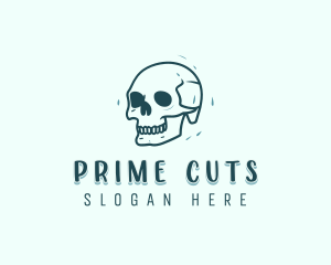 Spooky Skull Skeleton logo design