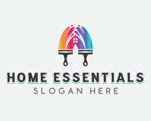 Home Brush Painting logo design