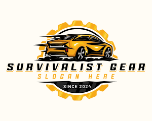 Gear Car Automobile logo design