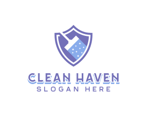 Squeegee Cleaning Shield logo design