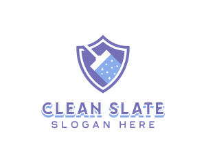 Squeegee Cleaning Shield logo design