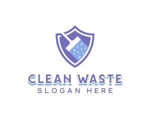 Squeegee Cleaning Shield logo design