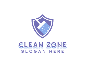 Squeegee Cleaning Shield logo design