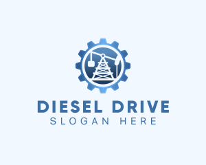 Oil Rig Industrial logo design