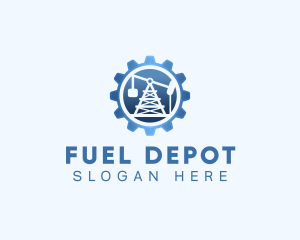 Oil Rig Industrial logo design