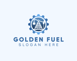 Oil Rig Industrial logo design