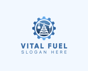 Oil Rig Industrial logo design