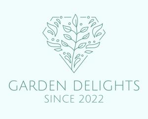 Green Plant Diamond logo design