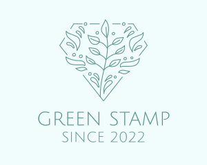 Green Plant Diamond logo design