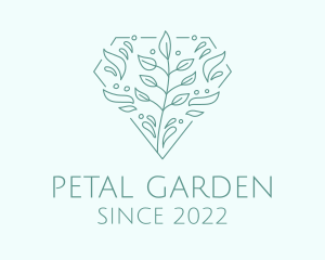 Green Plant Diamond logo design