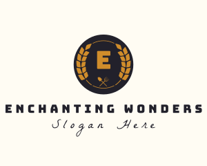 Gardening Wreath Dining logo design