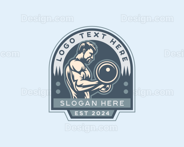 Man Fitness Exercise Logo