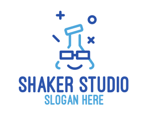 Blue Stroke Flask logo