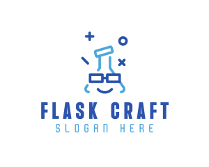 Geek Laboratory Flask logo design